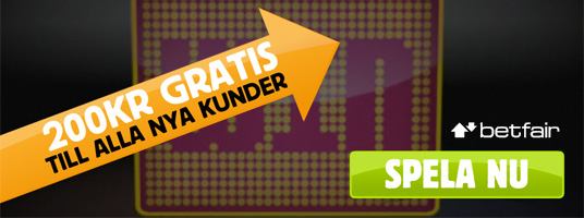 200 kr gratis på Betfair Casino