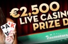 25 000 kr prisutlottning i livecasinot på CasinoEuro